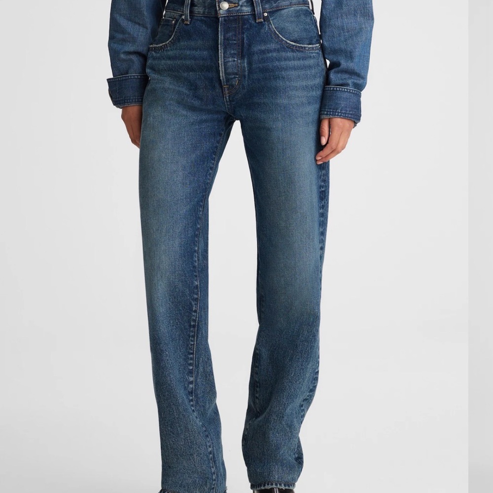 Madewell Dean Easy Straight Leg Jeans — Greendale Wash